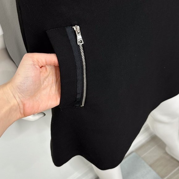 Zara Basic A-Line Mini Skirt Zip Front Pockets in Black Women’s Size M - Picture 4 of 10